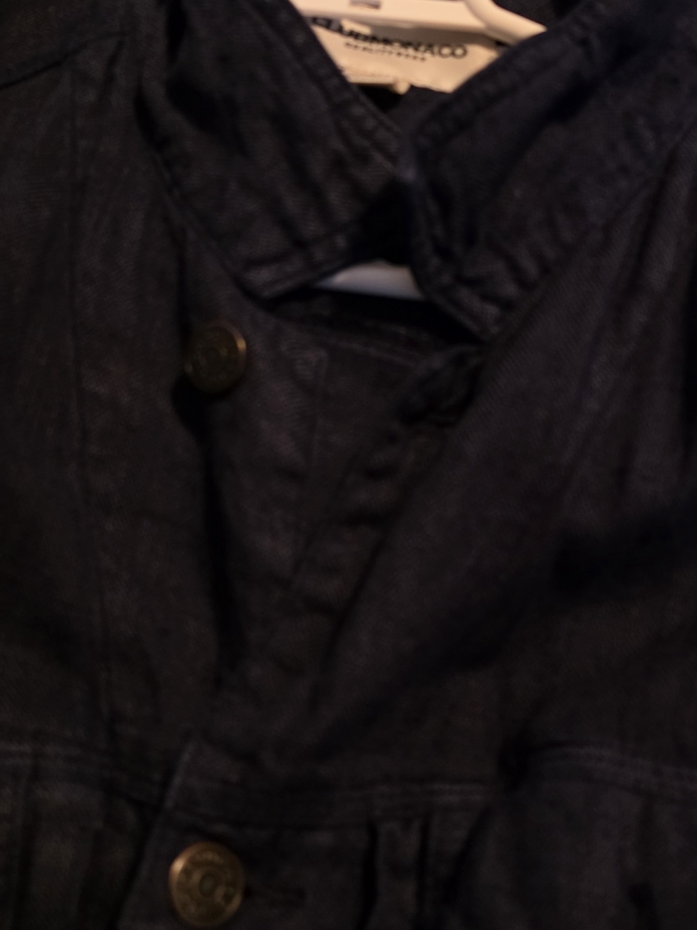 4/$67 Deal! Club Monaco Vintage Navy Blue Button-Front Bomber Jacket - Picture 11 of 12